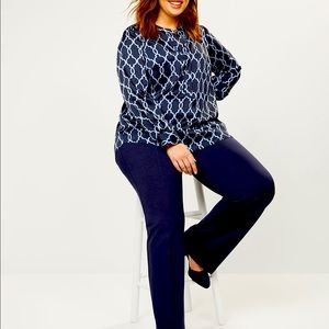 Lane Bryant Ponte Trousers (Navy) sz 20/22